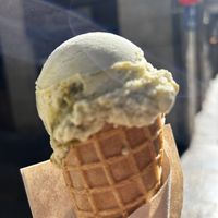 Pistachio cone   at Madonna Gelateri in Girona