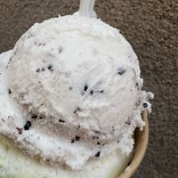 Straciatella and pistachio  at Madonna Gelateri in Girona