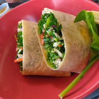 Vegetarian wrap at Downtown D'Lites Cafe in Kilgore