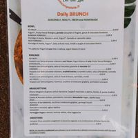 Menu at Idem Con Patate in Turin