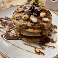 Caramel pancakes at Idem Con Patate in Turin
