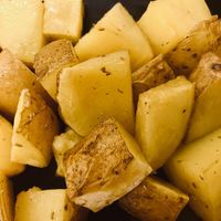 Roast potatoes  at Idem Con Patate in Turin