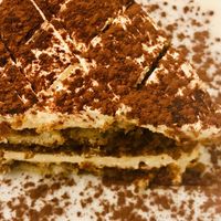 Tiramisu cake  at Idem Con Patate in Turin
