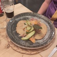 Pancake with vegetables at Idem Con Patate in Turin