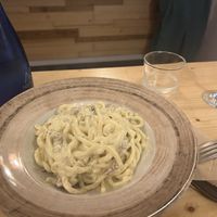 vegan carbonaraa  at Idem Con Patate in Turin