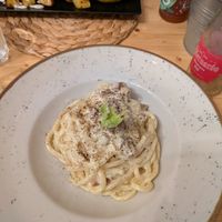 Carbonara at Idem Con Patate in Turin