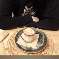 Raspeberry cheesecake at Idem Con Patate in Turin