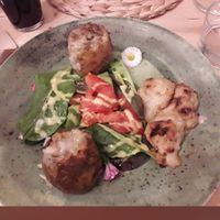 Jacked potatoes with vegetables at Idem Con Patate in Turin