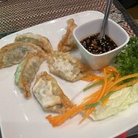 Vegan fried gyoza  at Phutakun in Amsterdam