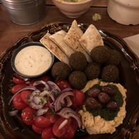 Falafel dinner  at Moinho Dom Quixote in Colares