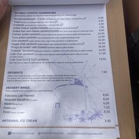 Menu   at Moinho Dom Quixote in Colares