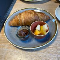 Vegan croissant with vegan chocolate cream  at Vienhues Deli in Viersen