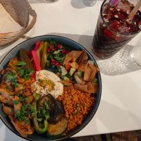 Vegan shawarma and jallab at Baladi in Brussels