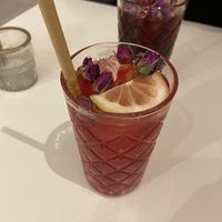 Peach & hibiscus iced tea  at Baladi in Brussels