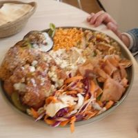 Vegetarian chef's plate (also available in vegan version) at Baladi in Brussels