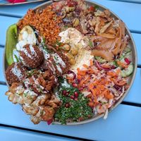 Vegan plate at Baladi in Brussels