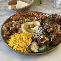 Vegan platter  at Baladi in Brussels