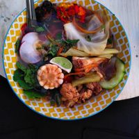 noodle veggie soup, tasteful textures at Casa Jasmine in San Cristobal De Las Casas