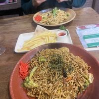 Udon and yaki soba   at Hippari Dako in Nikko