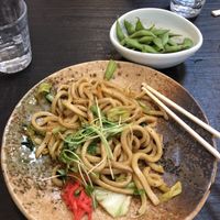 Yaki Udon and Edamame at Hippari Dako in Nikko