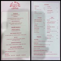 Menu at Best Wishes Coffee in Fremantle