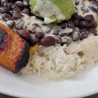 Santiago Bowl with black beans at Cousins Cuban Cafe in Black Mountain