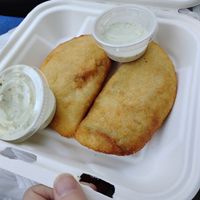 Empanada - lentil and meatless  at Cousins Cuban Cafe in Black Mountain