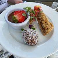 Vegan afternoon tea desserts  at Ashmolean Rooftop Restaurant in Oxford