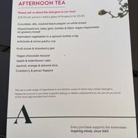 Menu at Ashmolean Rooftop Restaurant in Oxford