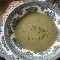 Soup of the Day - today was a broccoli soup  at Ashmolean Rooftop Restaurant in Oxford