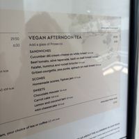 The menu  at Ashmolean Rooftop Restaurant in Oxford