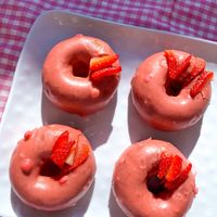 Strawberry & Cream  at Hulis Donuts in Cape Town