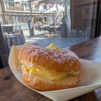 Custard doughnut at Hulis Donuts in Cape Town