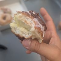 Glazed custard donut at Hulis Donuts in Cape Town