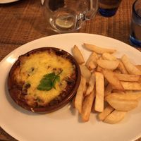 Vegan Sebzeli Guvec - the lovely staff made chips as the rice was not vegan  at The Greyhound at Bagby in Thirsk