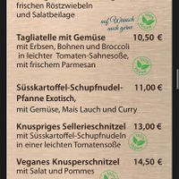 Speisekarte   at Kachelofen in Krumbach