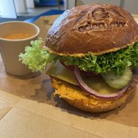 Beyond meat burger  at Eden Jaxx - Købmagergade in Copenhagen