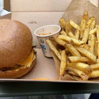Burger and fries   at Eden Jaxx - Købmagergade in Copenhagen
