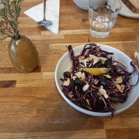 Red cabbage salad with orange and almond at Birch in Isle Of Skye