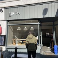 Outside the coffee shopp  at Birch in Isle Of Skye