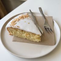Coconut Passionfruit cake  at Birch in Isle Of Skye