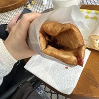 Peanut butter and sour cherry jam  at Scovergi Mica in Bucharest