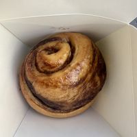 Cinnamon roll  at Sweet Box in Tel Aviv