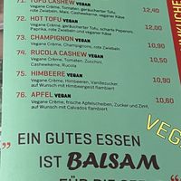 Menü  at La Flamme in Wertheim