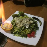 Spinach & Mushroom Spaghetti  at Zamin in Tehran