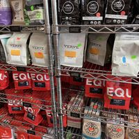 Coffee selection (mostly ground) at Mainland Market Co in San Francisco