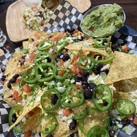 Veganized burrito and nachos   at The Lazy Gecko in Sooke