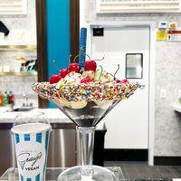 Shared $66 sundae  at Craig's Vegan in Las Vegas