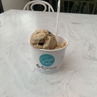 Half filled cup  at Craig's Vegan in Las Vegas