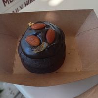 Vegan chocolate cake at Sitári in Naxos